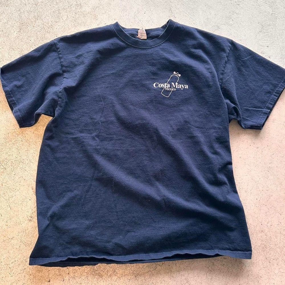 Maya Men's Navy and Black T-shirt